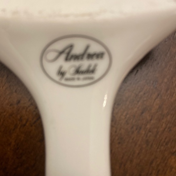 Andrea by Sadek Made in Japan Porcelain Pie Server Flower Pattern - Picture 3 of 4